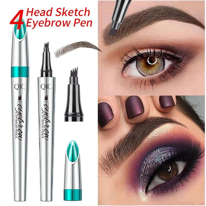 Achieve Flawless Brows with Our 4 Point Waterproof Eyebrow Pencil - Long-Lasting Liquid Makeup for Perfectly Defined Eyebrows!