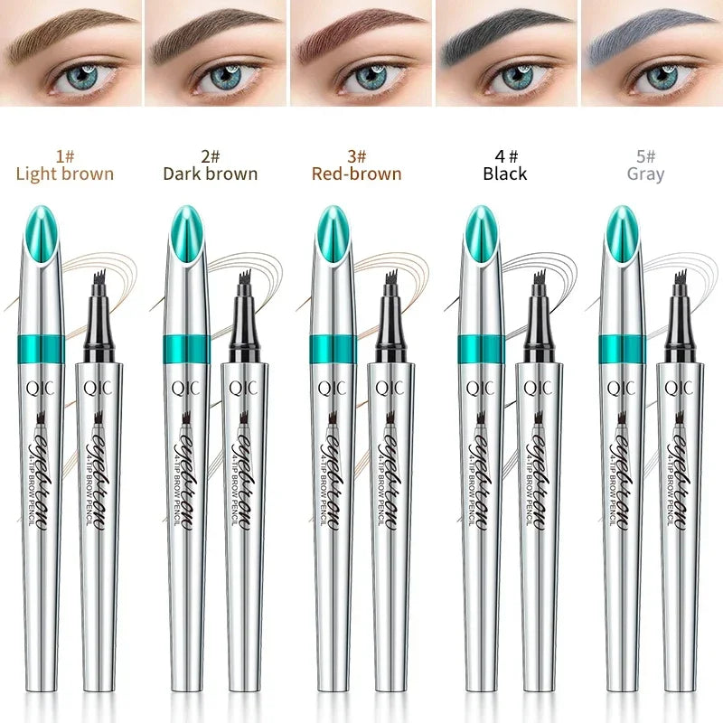 Achieve Flawless Brows with Our 4 Point Waterproof Eyebrow Pencil - Long-Lasting Liquid Makeup for Perfectly Defined Eyebrows!